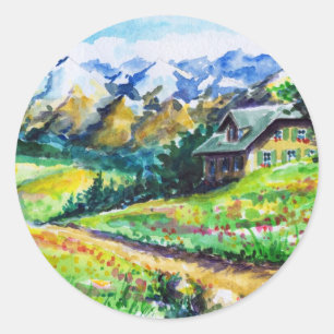Sticker Rond Paysage