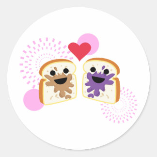 Sticker Rond PB& J Love