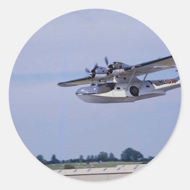 Sticker Rond PBY, 5A Catalina, vol de reconnaissance de la Seco (Devant)