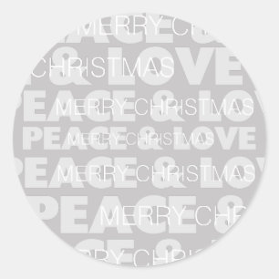 Sticker rond Peace and Love
