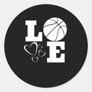 Sticker Rond Peace Love Basket