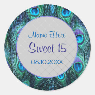 Sticker Rond Peacock Feather Drama ver 2 -Sweet 15