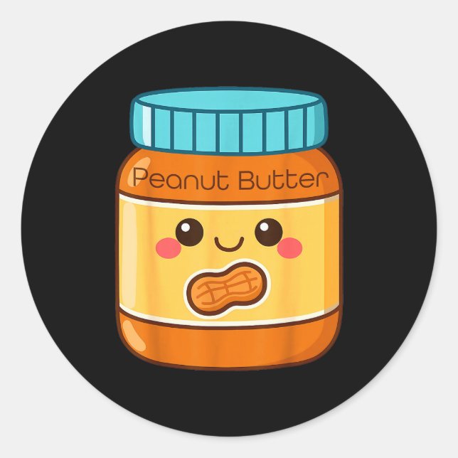 Sticker Rond Peanut Butter Shirt Adult Men Women Kids Jelly Cos (Devant)