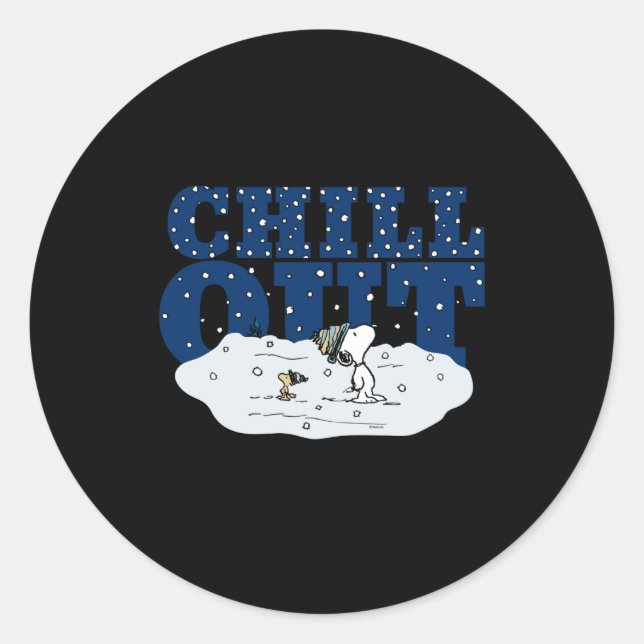 Sticker Rond Peanuts Chill Out  (Devant)