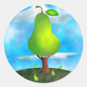 Sticker Rond Pear tree
