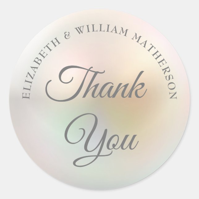 Sticker Rond Pearl Merci (Devant)