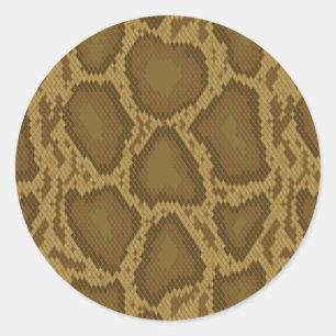 Sticker Rond Peau de serpent, motif de reptile