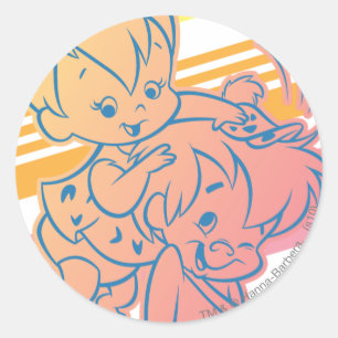 Sticker Rond PEBBLES™ Bam Bam Grooming