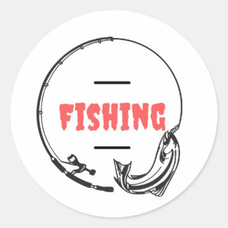 Sticker Rond Pêche