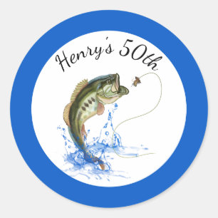 Sticker Rond Pêche 50e anniversaire