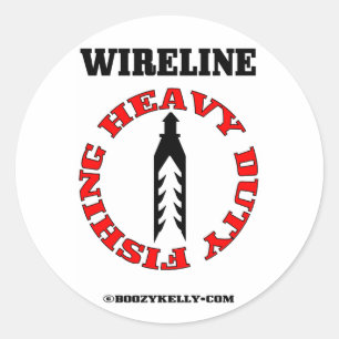 Sticker Rond Pêche à haute intensité, Pêche filaire, Terrain pé