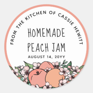 Sticker Rond Pêche artisanale Produits Peintures & Blossom