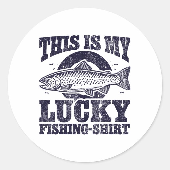 Sticker Rond Pêche chanceuse  (Devant)