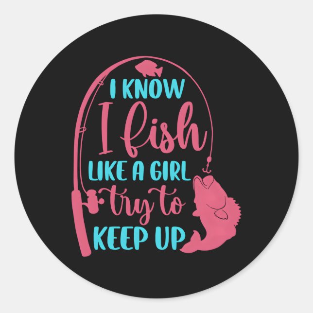 Sticker Rond Pêche de basse pêche pêche pêche (Devant)