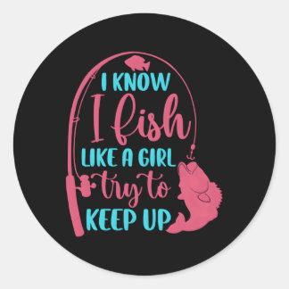 Sticker Rond Pêche de basse pêche pêche pêche