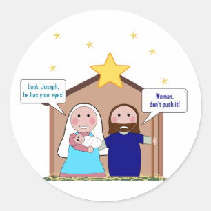 Sticker Rond Péché de nativité
