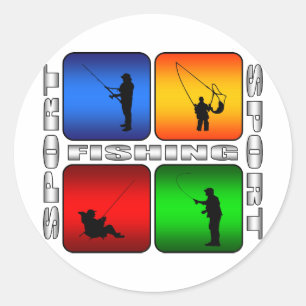 Sticker Rond Pêche Spectaculaire