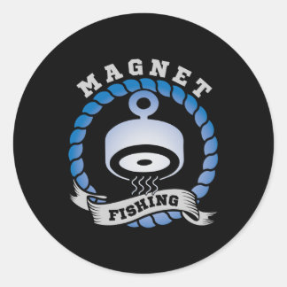 Sticker Rond Pêche sur aimant