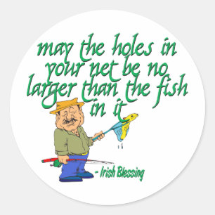 Sticker Rond Pêcher La Bénédiction Irlandaise