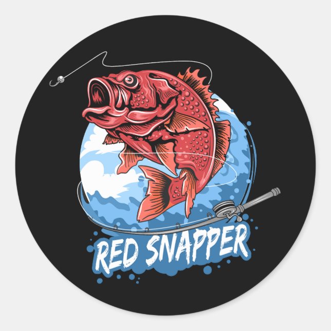 Sticker Rond pêcheur-poisson-rouge-sapeur-pêcheur-artisan-vecte (Devant)