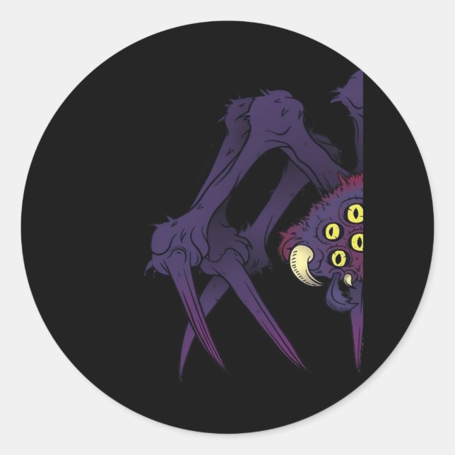 Sticker Rond Peekabo Spider (Devant)