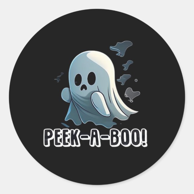 Sticker Rond Peekaboo Halloween Edition (Devant)
