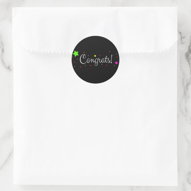 Sticker Rond Pegatina - ¡Felicidades ! (Sac)