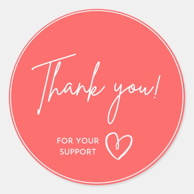 Sticker Rond Pegatina gracias por su apoyo ideal para empresas (Devant)