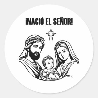 Sticker Rond Pegatina navideña