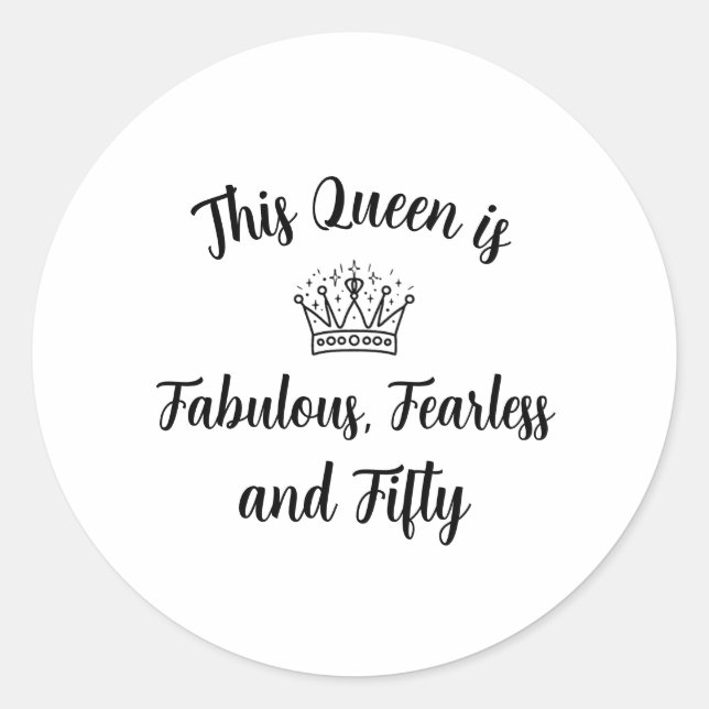 Sticker Rond Pegatina Queen (Devant)