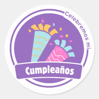 Sticker Rond Pegatina redonda de celebracion
