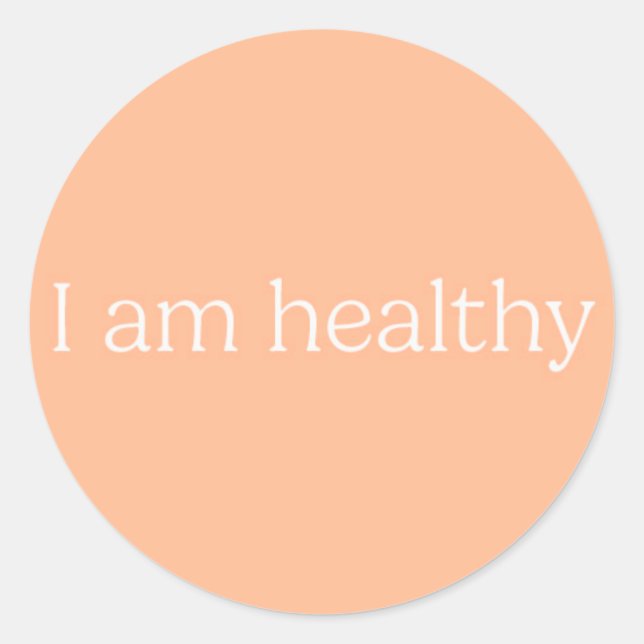 Sticker Rond Pegatinas I am healthy (Devant)