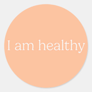 Sticker Rond Pegatinas I am healthy