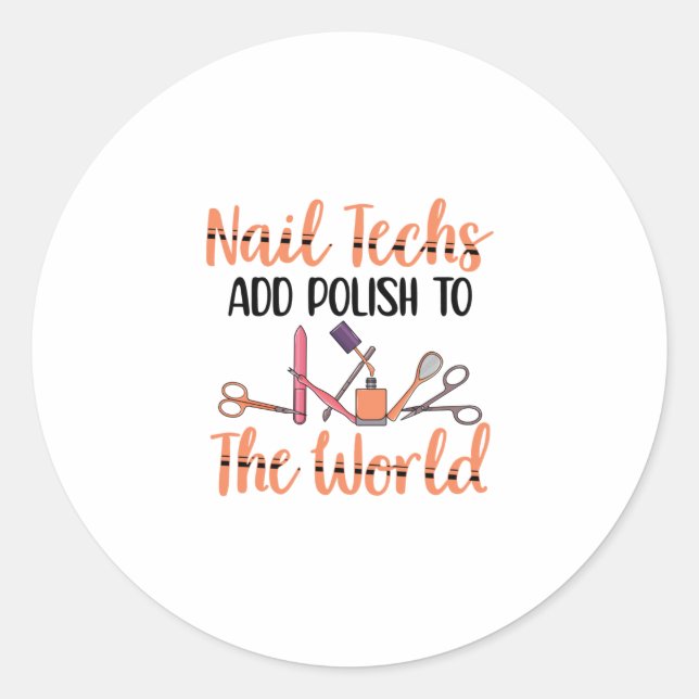 Sticker Rond Peindre des ongles de doigts (Devant)