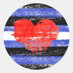 Sticker Rond Peinture à fioritures en cuir