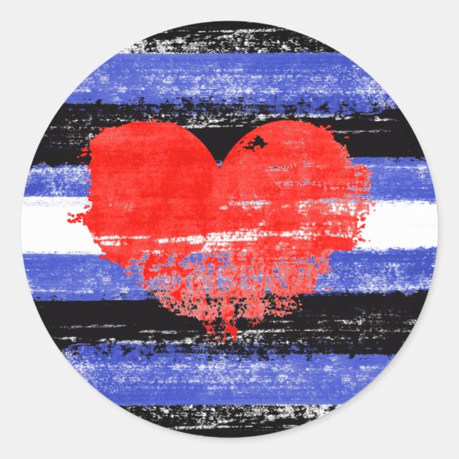 Sticker Rond Peinture à fioritures en cuir (Devant)