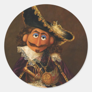 Sticker Rond Peinture à l'huile