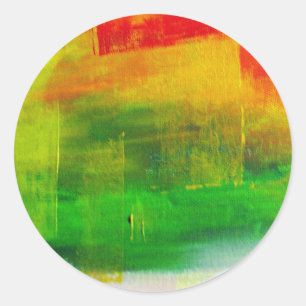 Sticker Rond Peinture Abstraite