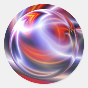 Sticker Rond Peinture abstraite de Digitals