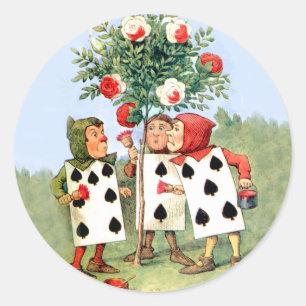 Sticker Rond Peinture de Cardmen les roses de la Reine au pays