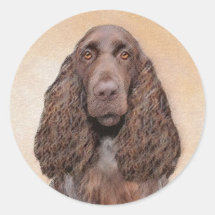 Sticker Rond Peinture d'espagnol de terrain - jolie art origina