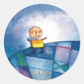 Sticker Rond peinture lunaire