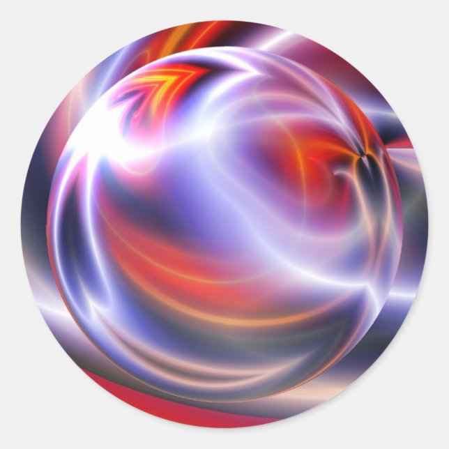 Sticker Rond Peinture numérique Abstraite (Devant)