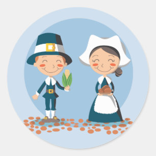 Sticker Rond Pèlerin Couple