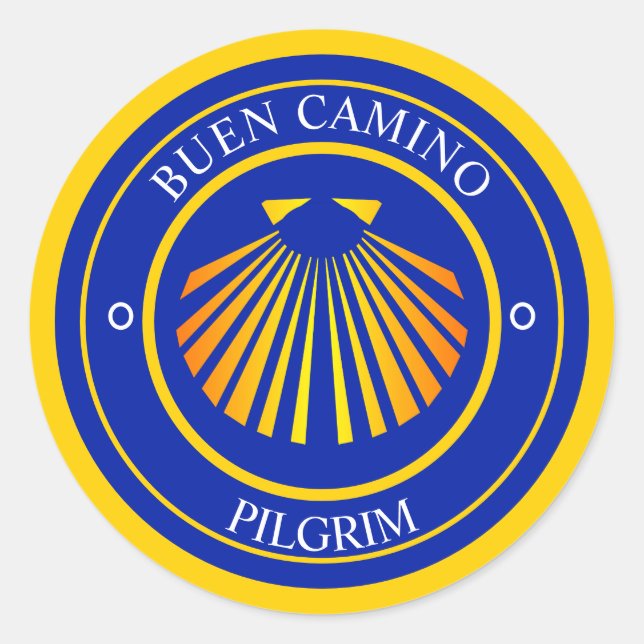 Sticker Rond pèlerins de Buen Camino (Devant)