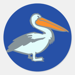 Sticker Rond Pelican pelican