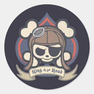 Sticker Rond Pelle de type