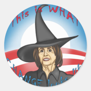 Sticker Rond Pelosi : On dirait un changement