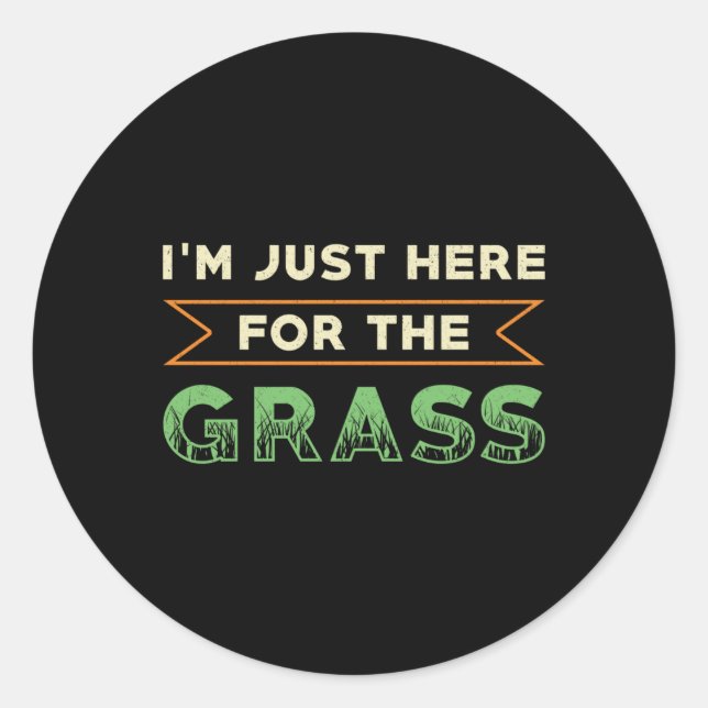 Sticker Rond Pelouse Mower Je suis juste ici pour le tondeuse d (Devant)