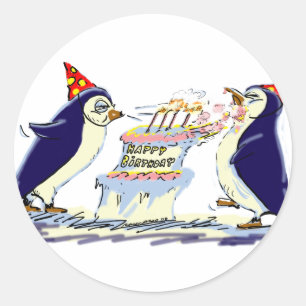 Sticker Rond PeNgUiN BiRtAy